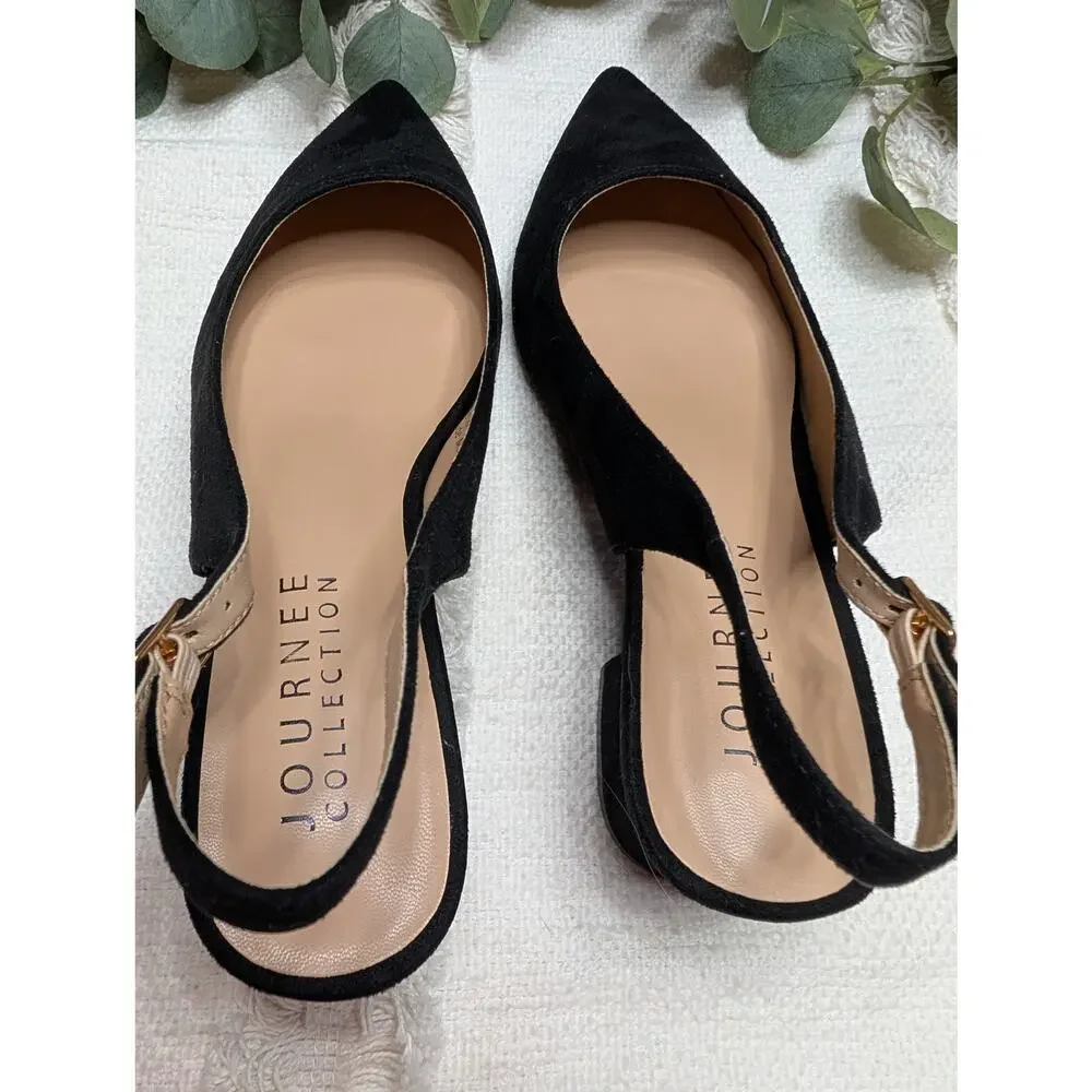 Nordstrom Journee Collection Sylvia Slingback Pump in Black - Picture 6 of 7